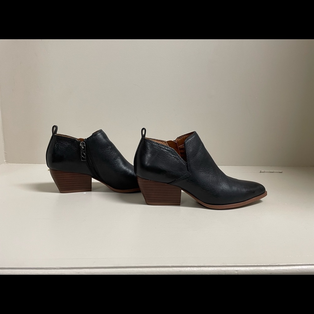 Franco Sarto black leather booties